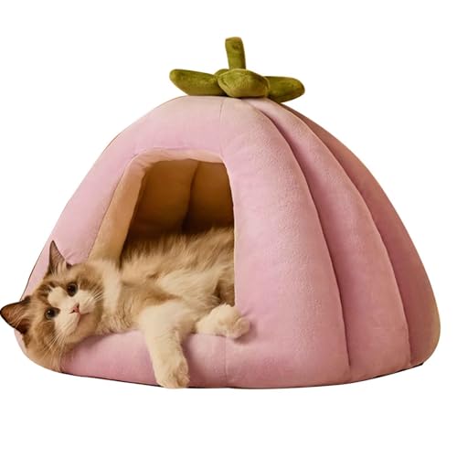 PJDDP Katzenhöhlenbett, Haustierbett Mit Rutschfestem Boden, Halbgeschlossene Hundehütte, Katzenhöhle Mit Abnehmbarem Waschbarem Matte, Für Haustiere, Hunde Und Katzen,Rosa,L PJDDP Katzenhöhlenbett, Haustierbett Mit Rutschfestem Boden, Halbgeschlossene Hundehütte, Katzenhöhle Mit Abnehmbarem Waschbarem Matte, Für Haustiere, Hunde Und Katzen,Rosa,L von PJDDP