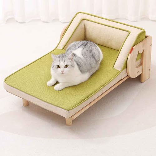 PJDDP Katzensofa, Luxus Katzensofa, Erhöhtes Katzenbett Mit Katzenkissen, Haustiersofa, Erhöhtes Hundebett Mit Abnehmbarem Waschbarem Bezug, Ideal Für Katzen Und Kleine Hunde PJDDP Katzensofa, Luxus Katzensofa, Erhöhtes Katzenbett Mit Katzenkissen, Haustiersofa, Erhöhtes Hundebett Mit Abnehmbarem Waschbarem Bezug, Ideal Für Katzen Und Kleine Hunde von PJDDP