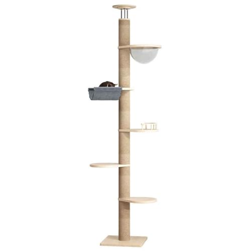 PJDDP Kratzbaum Deckenhoch, Kratzbaum Deckenspanner, 5-Stöckiger Katzenbaum Mit Raumkapsel Und Katzenhängematte Für Katzen Zum Klettern, Kratzen,Style c PJDDP Kratzbaum Deckenhoch, Kratzbaum Deckenspanner, 5-Stöckiger Katzenbaum Mit Raumkapsel Und Katzenhängematte Für Katzen Zum Klettern, Kratzen,Style c von PJDDP