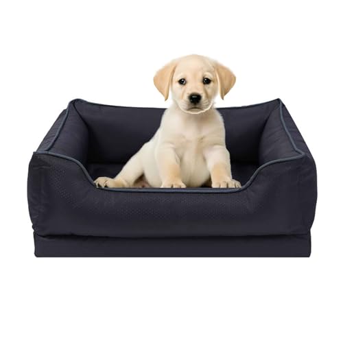 PJDDP Kühlbett Für Hunde, Waschbar Hundesofa Wasserdicht rutschfest, Hundecouch Mit Hohem Rand, Abnehmbarem, Waschbarem Bezug,Dark Blue,M PJDDP Kühlbett Für Hunde, Waschbar Hundesofa Wasserdicht rutschfest, Hundecouch Mit Hohem Rand, Abnehmbarem, Waschbarem Bezug,Dark Blue,M von PJDDP