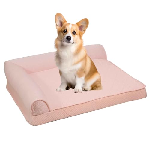 PJDDP Kühlmatte Für Hund, Kühlbett Für Hunde, Hundekühlmatte Selbstkühlend, Orthopädisches Hundebett Hunde Mit Eierförmiger Kistenschaum, Abnehmbarer Bezug,Rosa,XL PJDDP Kühlmatte Für Hund, Kühlbett Für Hunde, Hundekühlmatte Selbstkühlend, Orthopädisches Hundebett Hunde Mit Eierförmiger Kistenschaum, Abnehmbarer Bezug,Rosa,XL von PJDDP