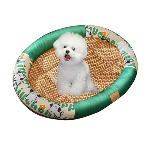 PJDDP Kühlmatte Für Hunde, Kühlmatte Für Haustiere, Kühlmatte Katze, Langlebige Kratzfeste Oberfläche, rutschfest, Indispensable Pour L'été Chaud Pour,Grün,L von PJDDP
