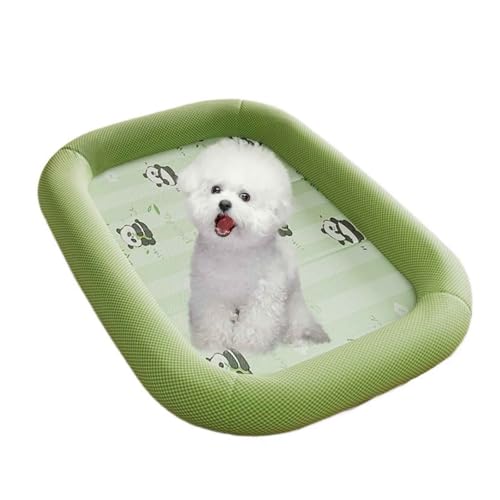 PJDDP Kühlmatte Für Hunde, Kühlmatte Katzen, Haustier-Kühlmatte, Kratzfester Oberfläche, rutschfest, Perfekt Für Heiße Sommertage,Grün,M von PJDDP