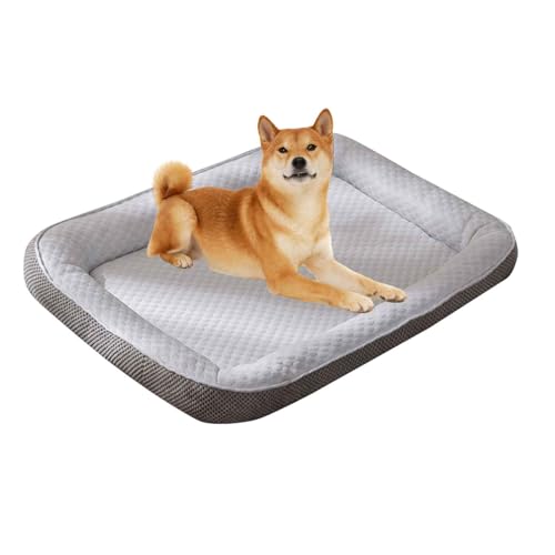 PJDDP Kühlmatte Hund, Kühlmatte Für Katzen, Sofortige Selbstkühlende Matte Für Hunde Katze, Haustierkühlmatte for Kisten, Schnelle Abkühlung Entlastung Im Heißen Sommer Für Haustiere,Grau,M von PJDDP