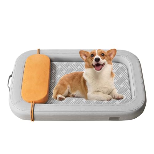 PJDDP Kühlmatte Hund, Kühlmatte Katze, Haustier-Kühlmatte Mit rutschfeste Unterseite, Bezug Abnehmbar Waschbar, Perfekt Für Heiße Sommertage,L PJDDP Kühlmatte Hund, Kühlmatte Katze, Haustier-Kühlmatte Mit rutschfeste Unterseite, Bezug Abnehmbar Waschbar, Perfekt Für Heiße Sommertage,L von PJDDP