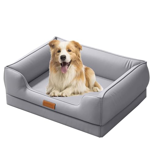 PJDDP Memory Foam Hundebett, Hundesofa Wasserdicht, Katzenbett Mit Abnehmbarem Bezug, rutschfeste Unterseite, Für Kleine, Mittelgroße Und Große Hunde,XXL von PJDDP