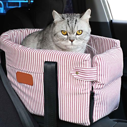 PJDDP Mittelkonsole Hundeautositz, Autositz Für Kleine Hunde, Tragbar Bequem Welpen Bett Hundesitz Auto, Vollständig Abnehmbarer Und Waschbarer Haustiersitz,Rot PJDDP Mittelkonsole Hundeautositz, Autositz Für Kleine Hunde, Tragbar Bequem Welpen Bett Hundesitz Auto, Vollständig Abnehmbarer Und Waschbarer Haustiersitz,Rot von PJDDP