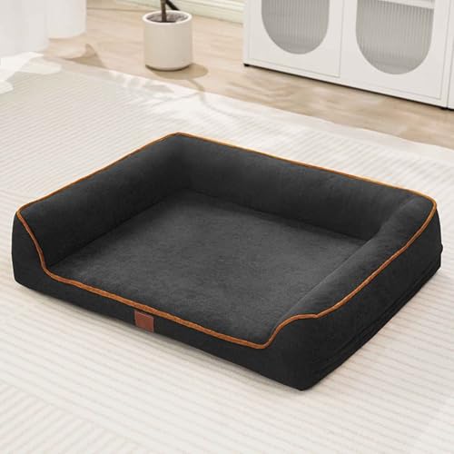 PJDDP Orthopädische Hundebetten, Hundebett, Katzenbett Mit Abnehmbarem Waschbarem Bezug Und Rutschfestem Boden, Für Mittelgroße Und Kleine Hunde,Grau,M PJDDP Orthopädische Hundebetten, Hundebett, Katzenbett Mit Abnehmbarem Waschbarem Bezug Und Rutschfestem Boden, Für Mittelgroße Und Kleine Hunde,Grau,M von PJDDP