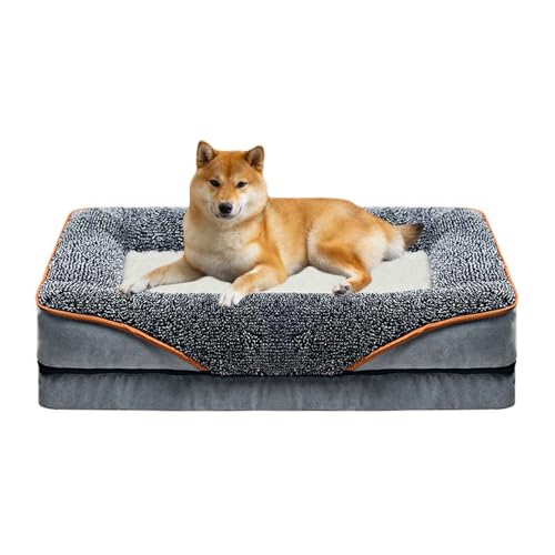 PJDDP Orthopädisches Hundebett, Hundebett Waschbar, Rutschfestes Haustierbett, Hundecouch, Weiches Plüsch-Hundebett Für Kleine, Mittelgroße & Große Hunde,Grau,XL PJDDP Orthopädisches Hundebett, Hundebett Waschbar, Rutschfestes Haustierbett, Hundecouch, Weiches Plüsch-Hundebett Für Kleine, Mittelgroße & Große Hunde,Grau,XL von PJDDP