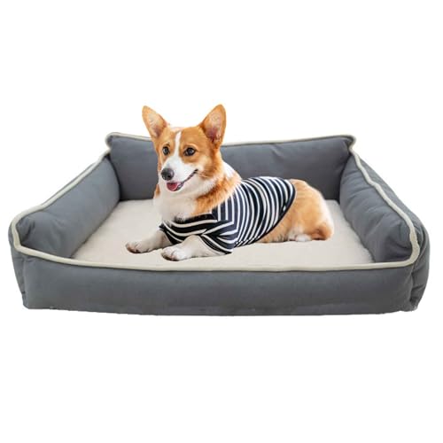 PJDDP Orthopädisches Hundebett, Hundekissen, Hundesofa Waschbar Mit Eiförmigem Schaumstoff, Hundebett Für Kleine, Mittelgroße & Große Hunde,Grau,M PJDDP Orthopädisches Hundebett, Hundekissen, Hundesofa Waschbar Mit Eiförmigem Schaumstoff, Hundebett Für Kleine, Mittelgroße & Große Hunde,Grau,M von PJDDP