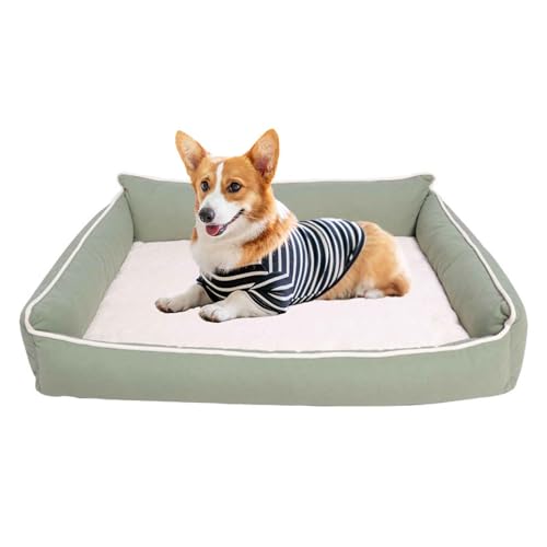 PJDDP Orthopädisches Hundebett, Hundekissen, Hundesofa Waschbar Mit Eiförmigem Schaumstoff, Hundebett Für Kleine, Mittelgroße & Große Hunde,Grün,L PJDDP Orthopädisches Hundebett, Hundekissen, Hundesofa Waschbar Mit Eiförmigem Schaumstoff, Hundebett Für Kleine, Mittelgroße & Große Hunde,Grün,L von PJDDP