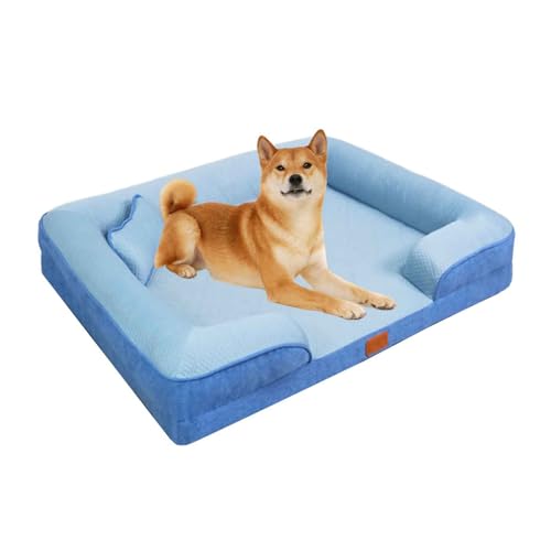 PJDDP Orthopädisches Hundebett, Kühlmatte Für Hunde, Kühlmatte Für Haustiere Mit Abnehmbarem Waschbarem Bezug, Perfekt Für Heißen Sommer,Blau,XXL PJDDP Orthopädisches Hundebett, Kühlmatte Für Hunde, Kühlmatte Für Haustiere Mit Abnehmbarem Waschbarem Bezug, Perfekt Für Heißen Sommer,Blau,XXL von PJDDP