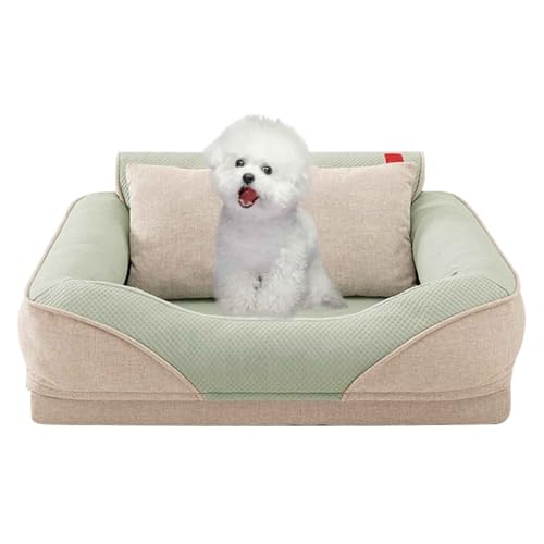 PJDDP Orthopädisches Hundebett, Rutschfestes Hundekörbchen, Hundesofa Mit Abnehmbarem Waschbarem Bezug, Erhöhte Ränder, Für Kleine Bis Mittelgroße, Grosse Hunde,XL von PJDDP