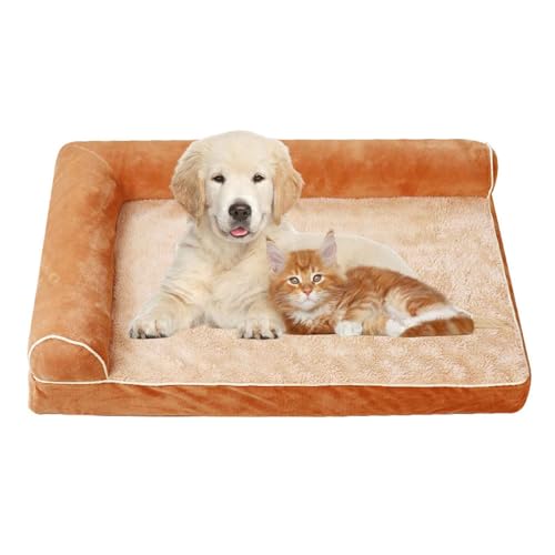 PJDDP Orthopädisches Hundebett, Schlafsofa, Schlafsofa Für Haustiere, Hundecouch Mit Eierförmiger Kistenschaum, Waschbar rutschfest Hundebetten,Khaki,XL PJDDP Orthopädisches Hundebett, Schlafsofa, Schlafsofa Für Haustiere, Hundecouch Mit Eierförmiger Kistenschaum, Waschbar rutschfest Hundebetten,Khaki,XL von PJDDP