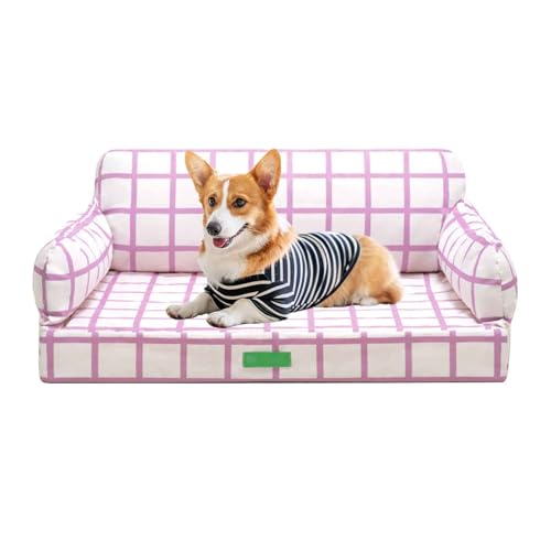 PJDDP Orthopädisches Hundebett, Schlafsofa Für wasserdichte Hunde Mit Eierförmiger Kistenschaum, Abnehmbarem Waschbarem Bezug, Für Kleine Hunde Katzen,Lila PJDDP Orthopädisches Hundebett, Schlafsofa Für wasserdichte Hunde Mit Eierförmiger Kistenschaum, Abnehmbarem Waschbarem Bezug, Für Kleine Hunde Katzen,Lila von PJDDP