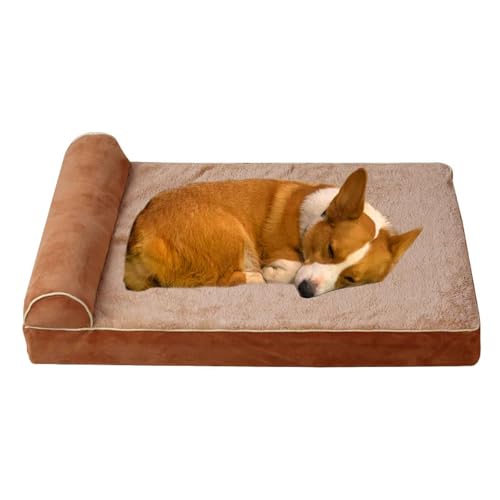 PJDDP Orthopädisches Hundebetten, Hundesofa, Hundebett Waschbar Für Grosse Hunde, Beruhigendes Anti-Angst-Haustierbett, rutschfest Hundebetten Mit Eierförmiger Kistenschaum,Khaki,M PJDDP Orthopädisches Hundebetten, Hundesofa, Hundebett Waschbar Für Grosse Hunde, Beruhigendes Anti-Angst-Haustierbett, rutschfest Hundebetten Mit Eierförmiger Kistenschaum,Khaki,M von PJDDP