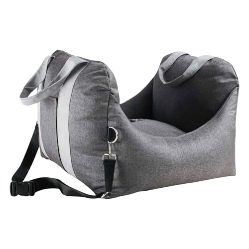 PJDDP Premium Hunde Autositz, Welpen-Sitzerhöhung, Hochwertiges 3In1 Hundebett/Hundekorb Für Heim Und Reise, Hunde-Autositz Für Kleine Hunde,Vollständig Abnehmbar Und Waschbar,Dark Gray von PJDDP