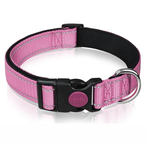 PJDDP Reflektierendes Hundehalsband, Gepolstert Mit Weichem Neopren, Atmungsaktiv, Schnellverschluss, Einfache Hundehalsbänder,Grün,M PJDDP Reflektierendes Hundehalsband, Gepolstert Mit Weichem Neopren, Atmungsaktiv, Schnellverschluss, Einfache Hundehalsbänder,Grün,M von PJDDP
