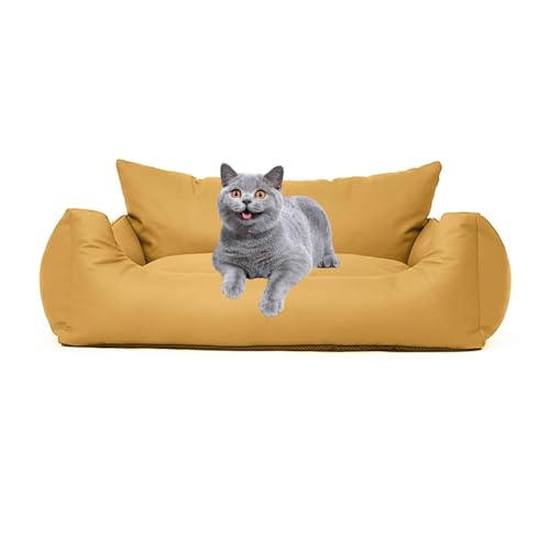 PJDDP Schlafsofa Für wasserdichte Hunde, Hundesofa, Katzensofa Flauschig Mit Abnehmbarem, Waschbarem Bezug, Rutschfestem Boden, Für Kleine & Mittelgroße Hunde Katzen,Gelb,M PJDDP Schlafsofa Für wasserdichte Hunde, Hundesofa, Katzensofa Flauschig Mit Abnehmbarem, Waschbarem Bezug, Rutschfestem Boden, Für Kleine & Mittelgroße Hunde Katzen,Gelb,M von PJDDP
