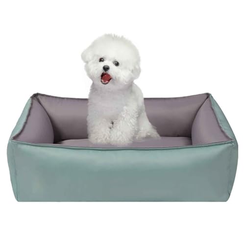 PJDDP Sommer Kühlkissen Für Hunde, Hundebett, Hundesofa Mit Bezug Abziehbar, Waschbar, rutschfeste Unterseite, Perfekt Für Heißen Sommer,Grün,S von PJDDP