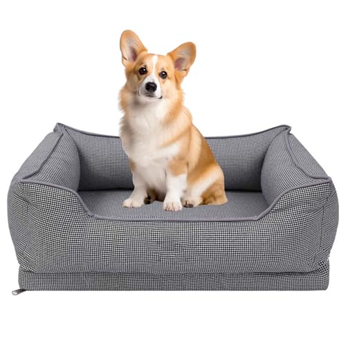 PJDDP Sommer Kühlkissen Für Hunde,Hundesofa, Vierseitiges Nackenrolle Kissen, rutschfeste Unterseite Hundekorb Mit Bezug Abnehmbar Und Maschinenwaschbar,Dark Gray,S PJDDP Sommer Kühlkissen Für Hunde,Hundesofa, Vierseitiges Nackenrolle Kissen, rutschfeste Unterseite Hundekorb Mit Bezug Abnehmbar Und Maschinenwaschbar,Dark Gray,S von PJDDP