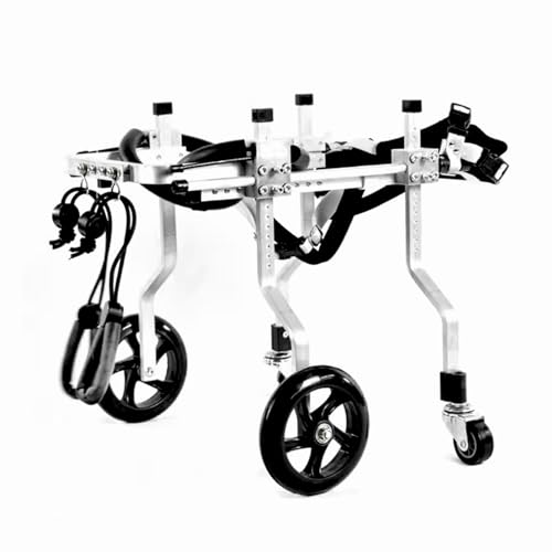 PJDDP Verstellbarer 4-Rad-Hundewagen/Rollstuhl, Für Haustiere/Hunde, Voll Stützende Rollstühle Mit Behinderten Hinterbeinen Beim Gehen, Geringes Gewicht, Einfache Montage,L PJDDP Verstellbarer 4-Rad-Hundewagen/Rollstuhl, Für Haustiere/Hunde, Voll Stützende Rollstühle Mit Behinderten Hinterbeinen Beim Gehen, Geringes Gewicht, Einfache Montage,L von PJDDP