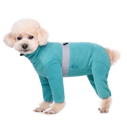 PJDDP Warme Hundejacke, Reflektierende Hundemantel, Hundebody Nach Op, 4 Beine Bedeckt, Wundschutzanzüge Für Hunde, Hundeschneejacke Für Kleine Hunde,Lake Blue,S von PJDDP
