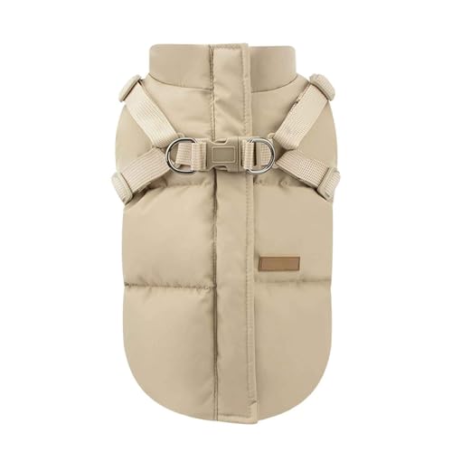 PJDDP Warme Hundejacke, Warme Hundeweste Mit Geschirr, Winter Warme Baumwolle Jacken, Hundeschneejacke, Haustier Skifahren Kostüm Ärmellose, Für Kleine, Mittlere Hunde,Apricot,3XL PJDDP Warme Hundejacke, Warme Hundeweste Mit Geschirr, Winter Warme Baumwolle Jacken, Hundeschneejacke, Haustier Skifahren Kostüm Ärmellose, Für Kleine, Mittlere Hunde,Apricot,3XL von PJDDP