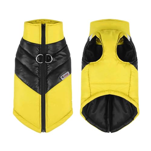 PJDDP Warme Hundejacke, Wasserdichter Hundejacke, Reflektierende Hundemantel, Winddichte Hundemantel, Für Kleine Mittelgroße Und Große Hunde,Gelb,M PJDDP Warme Hundejacke, Wasserdichter Hundejacke, Reflektierende Hundemantel, Winddichte Hundemantel, Für Kleine Mittelgroße Und Große Hunde,Gelb,M von PJDDP