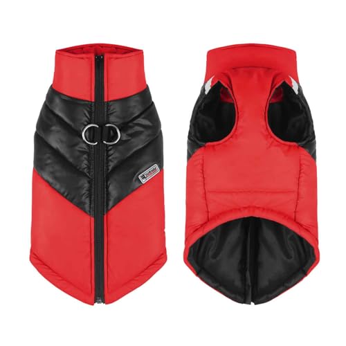 PJDDP Warme Hundejacke, Wasserdichter Hundejacke, Reflektierende Hundemantel, Winddichte Hundemantel, Für Kleine Mittelgroße Und Große Hunde,Rot,S PJDDP Warme Hundejacke, Wasserdichter Hundejacke, Reflektierende Hundemantel, Winddichte Hundemantel, Für Kleine Mittelgroße Und Große Hunde,Rot,S von PJDDP