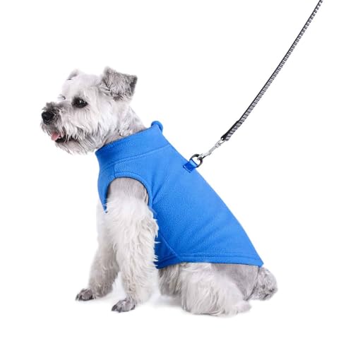PJDDP Warmer Hundemantel, Warme Hundeweste, Winter Warme Baumwolle Jacken Mit D-Ring, Haustier Skifahren Kostüm Ärmellose, Für Kleine Hunde,Blau,M PJDDP Warmer Hundemantel, Warme Hundeweste, Winter Warme Baumwolle Jacken Mit D-Ring, Haustier Skifahren Kostüm Ärmellose, Für Kleine Hunde,Blau,M von PJDDP