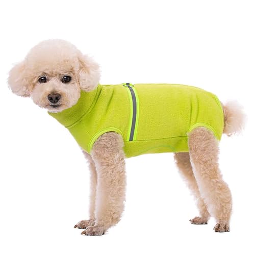 PJDDP Warmer Hundemantel, Winddichte Jacke, Hundeweste, Winter Hundemantel Mit D-Ring Und Reflektierender Streifen, Für Kleine Hund, Spazierengehen, Wandern,Fluorescent Green,XXL PJDDP Warmer Hundemantel, Winddichte Jacke, Hundeweste, Winter Hundemantel Mit D-Ring Und Reflektierender Streifen, Für Kleine Hund, Spazierengehen, Wandern,Fluorescent Green,XXL von PJDDP