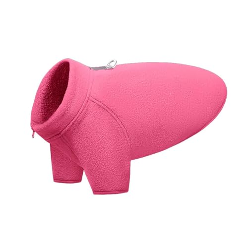 PJDDP Warmer Hundemantel, Zip Up Fleece Hundeweste, Hund Wintermäntel, Winddichte Jacke Mit D-Ring, Für Kleine, Mittlere Hunde Spazierengehen, Wandern,Rose red,XS von PJDDP
