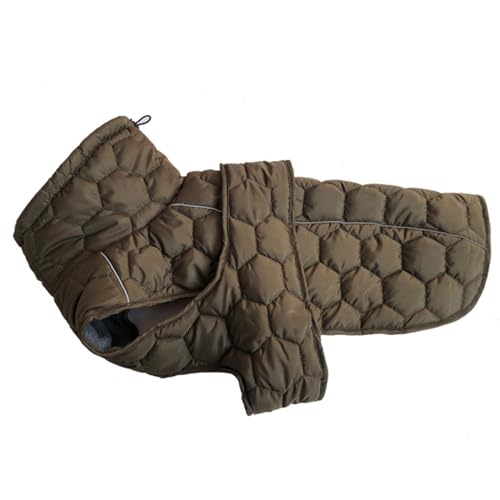 PJDDP Warmer Hundemantel, wasserdichte Hundejacke, Hundemäntel für kaltes Wetter mit Geschirr, reflektierend, verstellbare Hunde-Schneejacke, Schneeanzug,Dark Green,L PJDDP Warmer Hundemantel, wasserdichte Hundejacke, Hundemäntel für kaltes Wetter mit Geschirr, reflektierend, verstellbare Hunde-Schneejacke, Schneeanzug,Dark Green,L von PJDDP