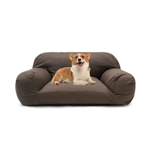 PJDDP Wasserdicht Hundesofa, Anti-Angst-Hundebett, Flauschiges Katzensofa Mit Abnehmbarem Waschbarem Bezug, Rutschfestem Boden,Dark Brown,XL PJDDP Wasserdicht Hundesofa, Anti-Angst-Hundebett, Flauschiges Katzensofa Mit Abnehmbarem Waschbarem Bezug, Rutschfestem Boden,Dark Brown,XL von PJDDP