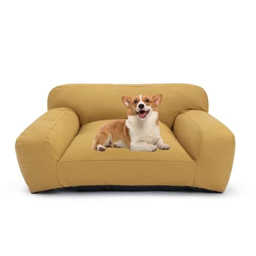 PJDDP Wasserdicht Hundesofa, Anti-Angst-Hundebett, Flauschiges Katzensofa Mit Abnehmbarem Waschbarem Bezug, Rutschfestem Boden,Gelb,XL PJDDP Wasserdicht Hundesofa, Anti-Angst-Hundebett, Flauschiges Katzensofa Mit Abnehmbarem Waschbarem Bezug, Rutschfestem Boden,Gelb,XL von PJDDP