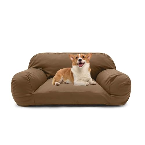 PJDDP Wasserdicht Hundesofa, Anti-Angst-Hundebett, Flauschiges Katzensofa Mit Abnehmbarem Waschbarem Bezug, Rutschfestem Boden,Light Brown,L PJDDP Wasserdicht Hundesofa, Anti-Angst-Hundebett, Flauschiges Katzensofa Mit Abnehmbarem Waschbarem Bezug, Rutschfestem Boden,Light Brown,L von PJDDP