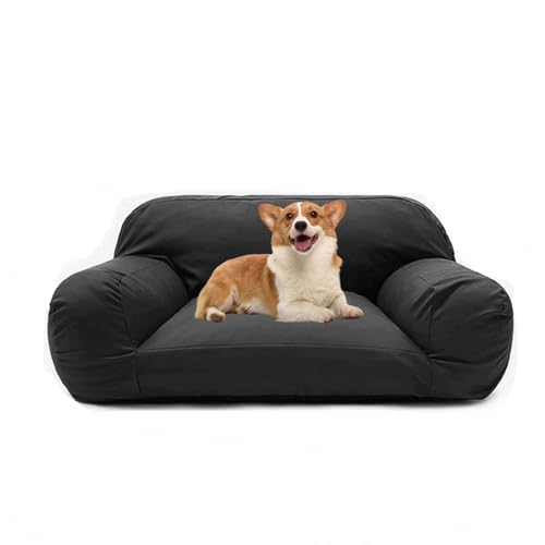 PJDDP Wasserdicht Hundesofa, Anti-Angst-Hundebett, Flauschiges Katzensofa Mit Abnehmbarem Waschbarem Bezug, Rutschfestem Boden,Schwarz,M PJDDP Wasserdicht Hundesofa, Anti-Angst-Hundebett, Flauschiges Katzensofa Mit Abnehmbarem Waschbarem Bezug, Rutschfestem Boden,Schwarz,M von PJDDP
