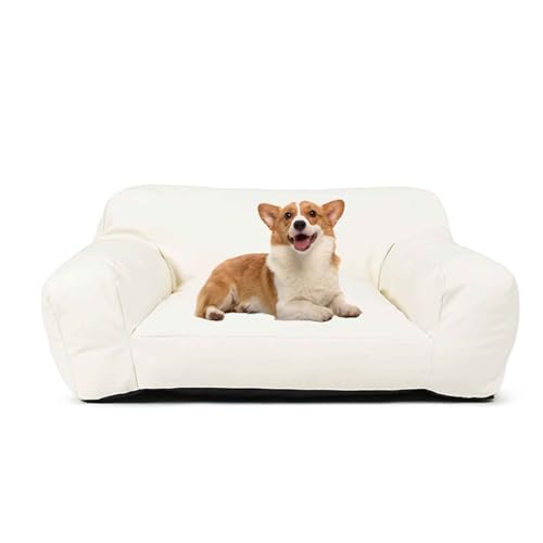 PJDDP Wasserdicht Hundesofa, Anti-Angst-Hundebett, Flauschiges Katzensofa Mit Abnehmbarem Waschbarem Bezug, Rutschfestem Boden,Weiß,XL PJDDP Wasserdicht Hundesofa, Anti-Angst-Hundebett, Flauschiges Katzensofa Mit Abnehmbarem Waschbarem Bezug, Rutschfestem Boden,Weiß,XL von PJDDP