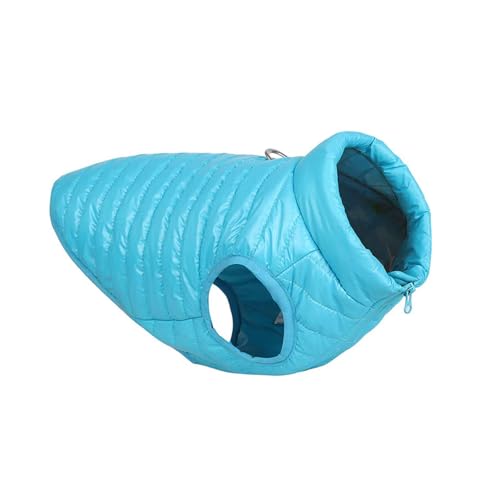 PJDDP Wasserdichter Hundejacke, Warmer Hundemantel, Warme Hundeweste, Hunde Jacke Reflektierende Mit D-Rings, Für Kleine, Mittlere Hunde Katze,Light Blue,XS von PJDDP