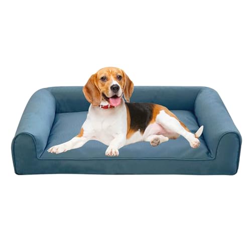 PJDDP Wasserdichtes Hundebett, Flauschige Hundesofa, Katzenbett Mit Bezug Abnehmbar Waschbar, rutschfeste Unterseite, Für Kleine, Mittelgroße Hunde,Blau,XL PJDDP Wasserdichtes Hundebett, Flauschige Hundesofa, Katzenbett Mit Bezug Abnehmbar Waschbar, rutschfeste Unterseite, Für Kleine, Mittelgroße Hunde,Blau,XL von PJDDP
