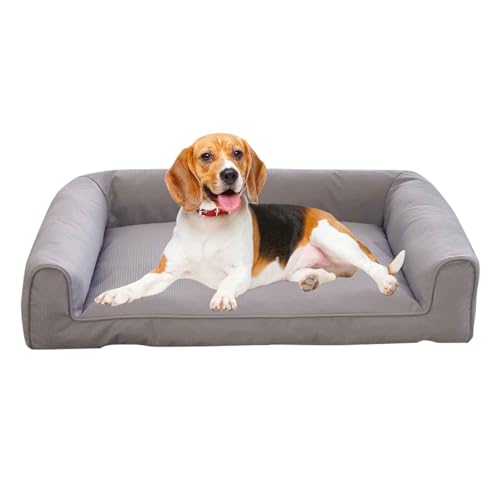 PJDDP Wasserdichtes Hundebett, Flauschige Hundesofa, Katzenbett Mit Bezug Abnehmbar Waschbar, rutschfeste Unterseite, Für Kleine, Mittelgroße Hunde,Grau,S PJDDP Wasserdichtes Hundebett, Flauschige Hundesofa, Katzenbett Mit Bezug Abnehmbar Waschbar, rutschfeste Unterseite, Für Kleine, Mittelgroße Hunde,Grau,S von PJDDP