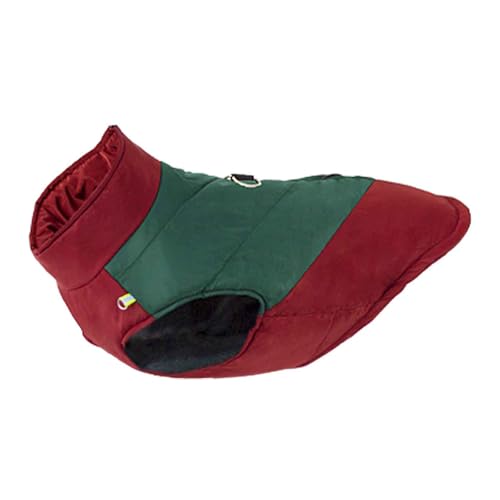 PJDDP Winter Wasserdicht Hundejacke, Winddichte Wintermantel Hund Mit Reflektierender Streifen Und D-Ring, Für Kleine Mittlere Und Große Hunde,Wine red + Green,M PJDDP Winter Wasserdicht Hundejacke, Winddichte Wintermantel Hund Mit Reflektierender Streifen Und D-Ring, Für Kleine Mittlere Und Große Hunde,Wine red + Green,M von PJDDP