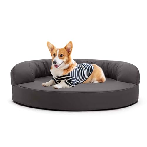 PJDDP wasserdichte Hundebett, Beruhigendes Katzenbett, Leicht Zu Reinigen Mit Abnehmbarem Waschbarem Bezug, Rutschfestem Boden Für Kleine Hunde Und Katzen,Grau,S PJDDP wasserdichte Hundebett, Beruhigendes Katzenbett, Leicht Zu Reinigen Mit Abnehmbarem Waschbarem Bezug, Rutschfestem Boden Für Kleine Hunde Und Katzen,Grau,S von PJDDP