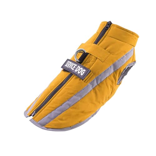 PJDDP wasserdichte Hundemäntel, Warmer Hundemantel Mit D-Ring, Winddicht, Reflektierende Warme Hundeweste, Für Kleine Hunde,Gelb,3XL PJDDP wasserdichte Hundemäntel, Warmer Hundemantel Mit D-Ring, Winddicht, Reflektierende Warme Hundeweste, Für Kleine Hunde,Gelb,3XL von PJDDP