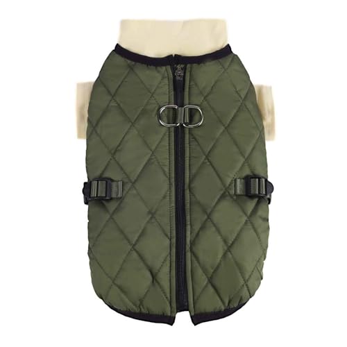 PJDDP wasserdichte Hundemantel, Hunde Winterjacken, Warme Hundemäntel, Verstellbar Hundejacke Mit D-Ring Für Kaltes Wetter, Für Kleine Hunde,Grün,3XL PJDDP wasserdichte Hundemantel, Hunde Winterjacken, Warme Hundemäntel, Verstellbar Hundejacke Mit D-Ring Für Kaltes Wetter, Für Kleine Hunde,Grün,3XL von PJDDP