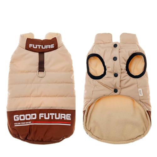 PJDDP wasserdichte Hundemantel Winter Warme Jacke, Winterweste Jacken Hundemantel Mit D-Ring, Fleece Gefütterte Hundejacke Für Kleine Hunde,Braun,L PJDDP wasserdichte Hundemantel Winter Warme Jacke, Winterweste Jacken Hundemantel Mit D-Ring, Fleece Gefütterte Hundejacke Für Kleine Hunde,Braun,L von PJDDP