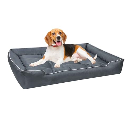PJDDP wasserdichte Hundematte, Sommer Kühlkissen Für Hunde, rutschfeste Unterseite Hundesofa Für Drinnen Und Draußen, Waschbar, Für Kleine, Mittelgroße & Große Hunde,Grau,XXL von PJDDP