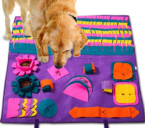 PJDH Schnüffelteppich Hund, Groß Pet Matten für Hunde Soft Pet Nase Arbeit Geruch Snuffle Matte PJDH Schnüffelteppich Hund, Groß Pet Matten für Hunde Soft Pet Nase Arbeit Geruch Snuffle Matte von PJDH