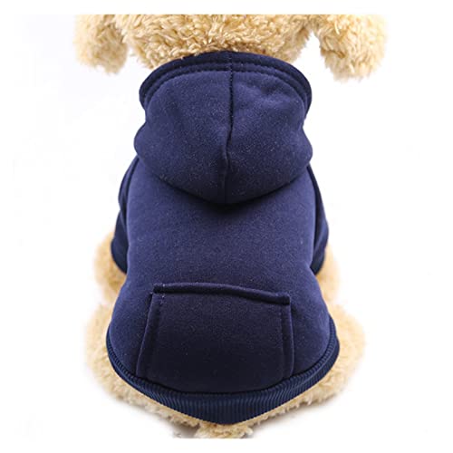 Hundebekleidung für kleine Hunde, warm, Größe XS, Marineblau von PJRYC